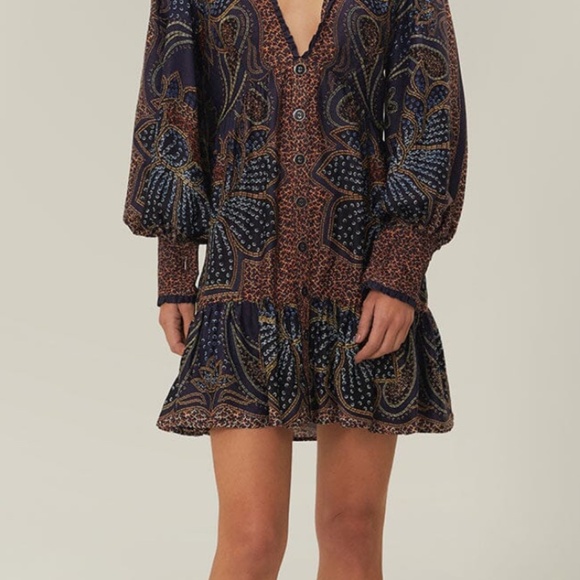 FARM Rio Multicolor Paisley Mini Dress - Picture 7 of 7